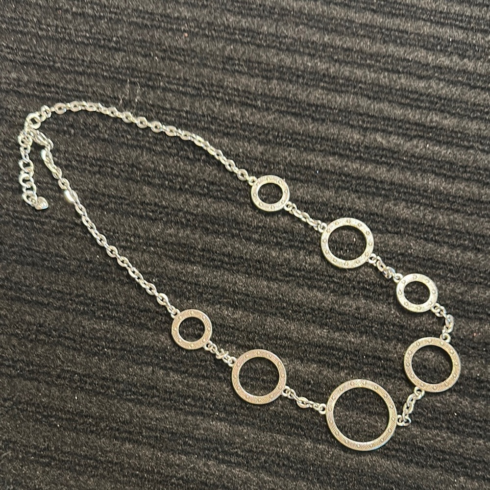 Retired Brighton Silver Necklace with Circular Elements